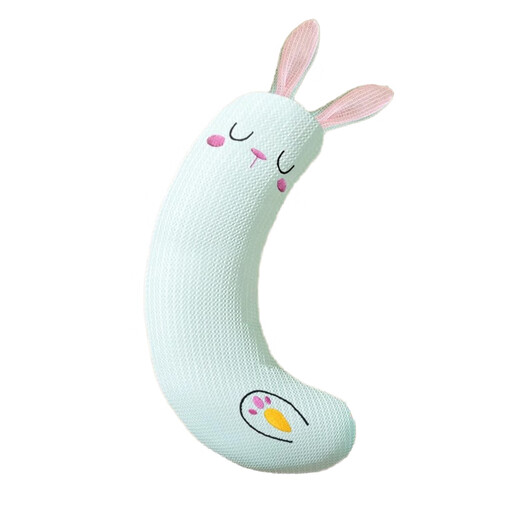 Evebaby (evebaby) baby crescent pillow for sleeping, leg-clamping pillow for baby to hug and sleep on side, newborn backrest pillow, candy pillow, Yuanqi Rabbit Green