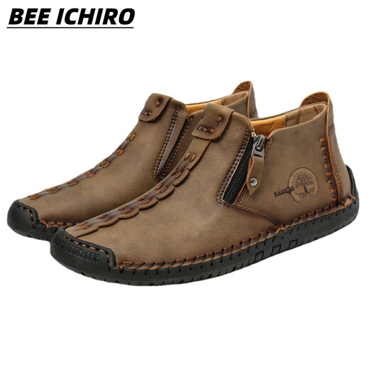 Bee ichiro zapatos de cuero casual para hombres de otoño de cuero otoño