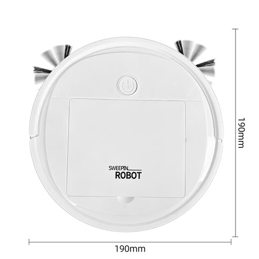 Robot de barrido Limpieza automática integrada, barrido de piedra completamente automática Diseño alemán Vacuadra inteligente Lleva de succión Gran succión Versión de barrido y trapeador de piso integrado Black Basic Versión