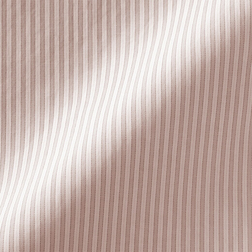 MUJI Women's Washed Plain Shirt Collar Long Sleeve Shirt Undershirt Women's Winter Outer Thin Jacket Pink Stripe M (160/84A)