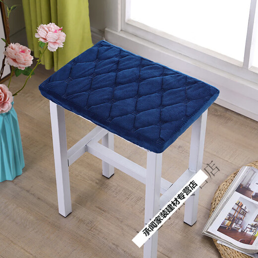 Thickened rectangular stool cover rectangular stool cushion primary school student stool cover dressing table stool cover piano stool cover gold velvet fabric plain red rectangular 25x35cm edging cloth 5cm