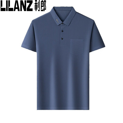 Camiseta de manga corta para hombres de Lilang Camisa de polo de mediana edad de la solapa de manga de verano