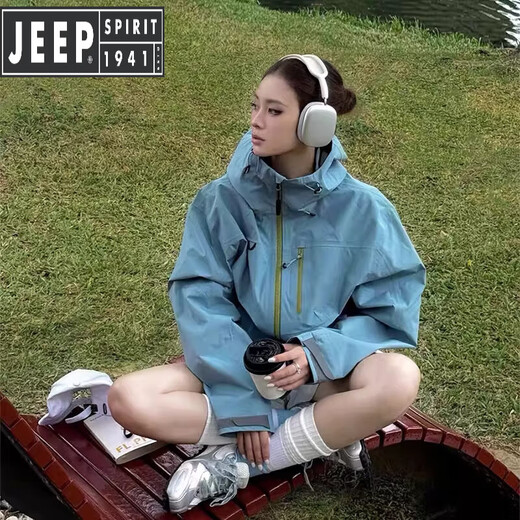 Jeep Spirit Super Beautiful Jacke für Frauen 2025 Neue im Freien mit drei in einem winddichten Wasserdosigeranzug Xianzhi Grün [Single Mantel 丨 Nein Inner Liner] s
