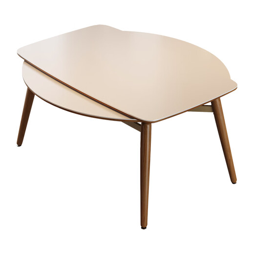 
Pashaman dining table cream style retro walnut color solid wood rock slab dining table chair square dining table small household apartment 1126Y matte pure white rock slab dining table 1.4 meters + 4 chairs 6195Y [Walnut color]