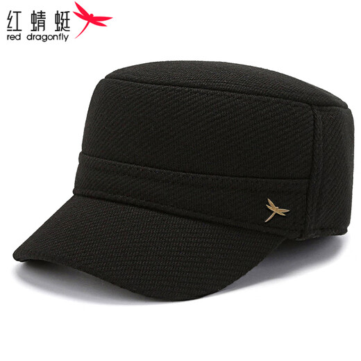 Red Dragonfly (RED DRAGONFLY) middle-aged and elderly men's winter dad's velvet ear protection duck cap for the elderly windproof and warm grandfather flat cap