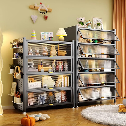 CHUSHIYOU balcony storage cabinet storage cabinet integrated wall-mounted iron sheet simple multi-layer living room toy sundry storage snack cabinet