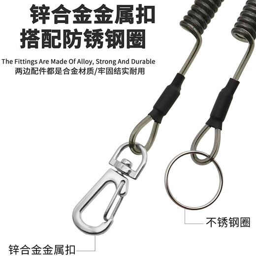 Jingeyu mobile phone anti-theft rope European three-in-one wrist retractable lanyard anti-lost rope anti-theft artifact anti-lost hook metal gasket Apple anti-cut steel wire adjustable wrist strap to prevent falling off Double gray braided metal clip thickened wrist rope - stronger and not afraid of grabbing
