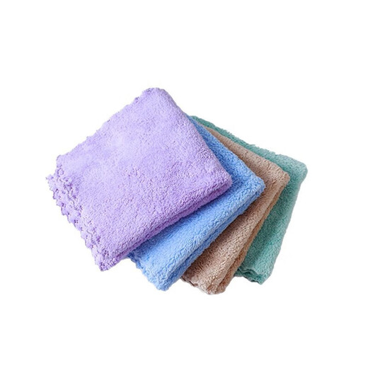 Jingxi self-operated - special brand quick-drying small square towel for pet bathing, quick-drying and absorbent towel, velvet square towel, cat and dog wash and care towel, cleaning coral towel, green coral velvet square towel 30*30cm (1 piece)