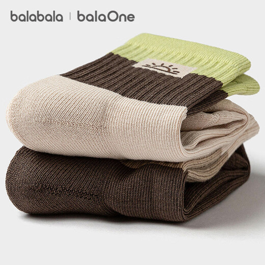 Bala BalaOne socks autumn and winter cotton socks for boys and girls, baby, older children and students, two pairs of bottoming packs 209425172206