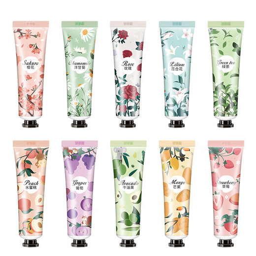 200,000 pieces sold. Floral and fruit plant extract moisturizing hand cream, moisturizing and rejuvenating, anti-dry and cracked moisturizing in winter, 30g, 10 pieces, random fragrance