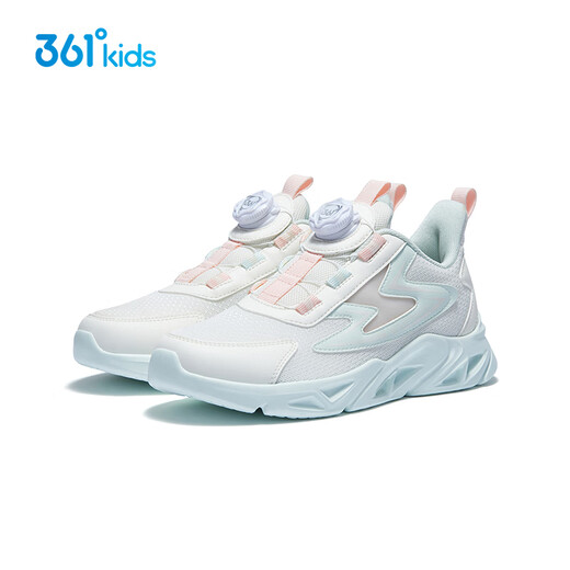 361 Children's Shoes Children's Running Shoes Four Seasons Boys and Girls 3-14 Years Old Boost Technology Knob Running Shoes White 37