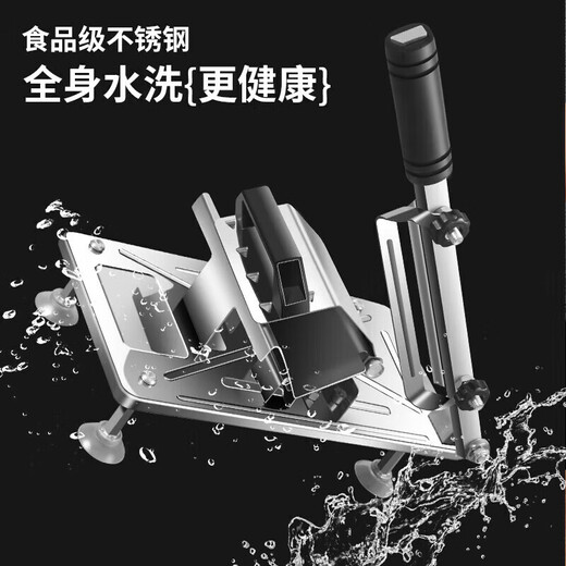 Meat slicer cutting mutton roll household machine manual fat beef and mutton roll slicer donkey hide gelatin meat planer stainless steel slicer + frozen meat bag * 10 + blade