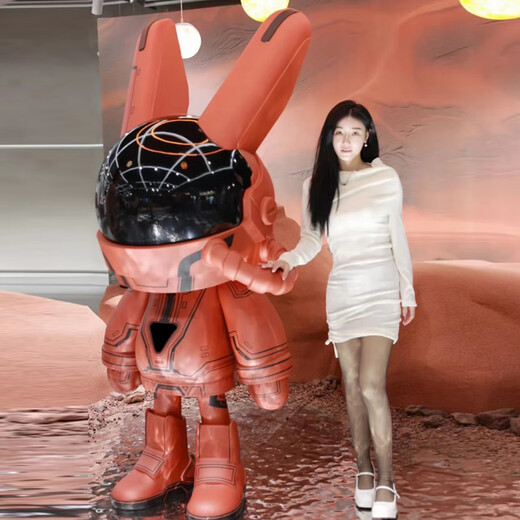 Internet celebrity Robbi Mars Space Rabbit large ornament shopping mall restaurant bar KTV trendy shop floor decoration sculpture 70 Babos Dingjin