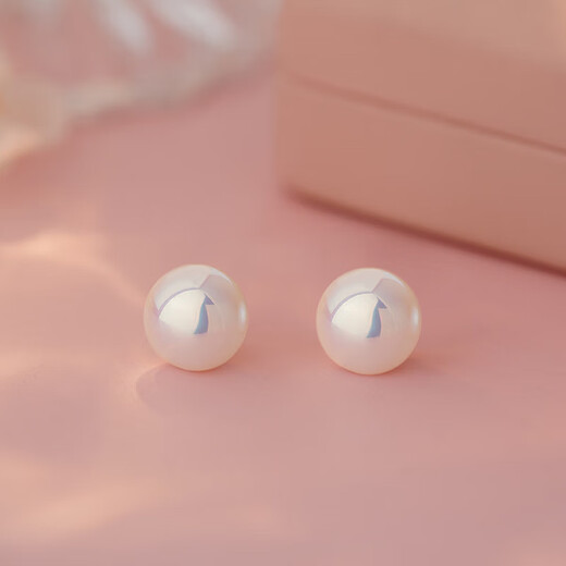 Lao Fengxiang 999 Pure Silver Pearl Earrings Korean Style Starry Sky Symphony Earrings Mermaid Ji Light Luxury Earrings Silver Jewelry Pure Silver Starry Sky Symphony Pearl Earrings (about 10mm) + Certificate + Brand Gift Box