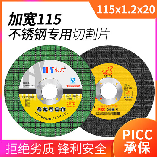 Special cutting blade for portable cutting machine with aperture 20mm grinding wheel blade marble electromechanical saw blade double mesh grinding wheel small slice Heyi 115x20 cutting blade) (5 pieces)