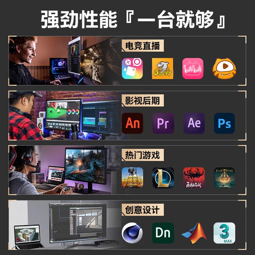 CZZ Intel i5 Core i7 twelve-core RTX5060/5050 independent graphics office host computer desktop live broadcast design rendering complete machine e-sports assembly game host set of nine i7-12700H/RX580 3A e-sports host