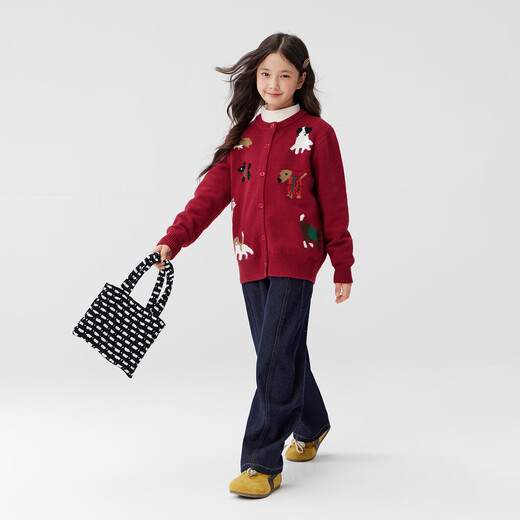 Zuoxi Girls' Velvet Pants Winter 2025 New Warm Children's Jeans Winter Scimitar Pants Dark Denim Color 160