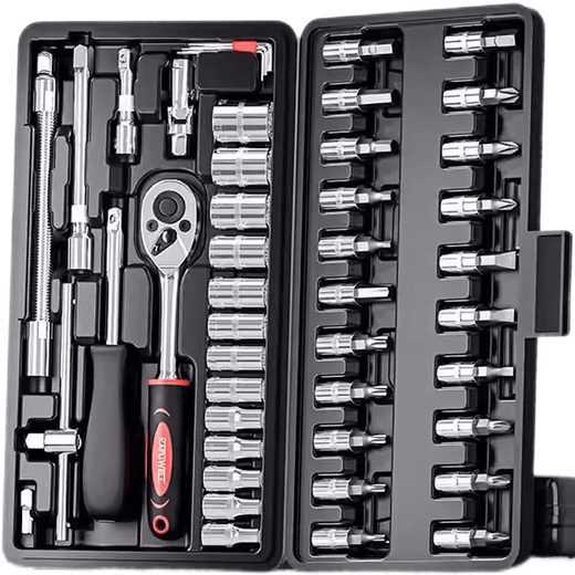 Vinoa 46-piece combination tool set, socket wrench, car screwdriver set, ratchet wrench, multi-functional repair home set, 37+3+2+3+1 auto repair tool set, direct price, grab CPWYJCCEEAA