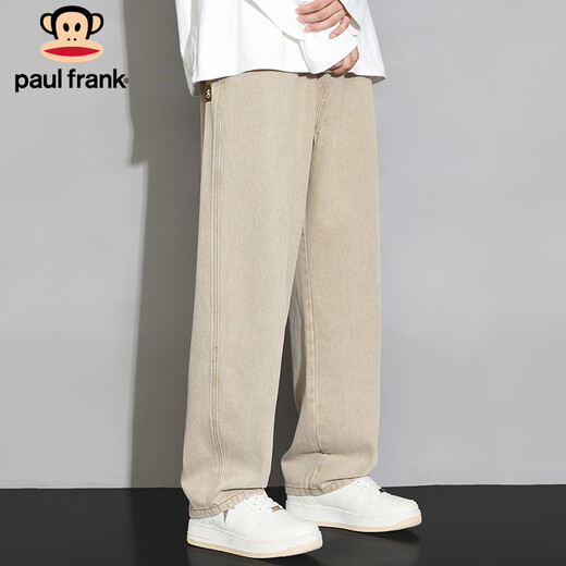 Big Mouth Monkey (paul frank) jeans men's autumn trendy brand loose straight pants men's wide-leg casual pants men's pants Khaki XL
