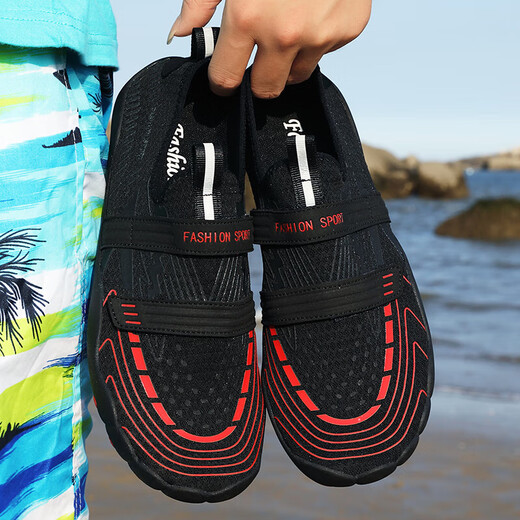 River tracing shoes for men and women in summer new non-slip fitness yoga mesh breathable quick-drying outdoor hiking and wading shoes 101 Gray Moon Orange 45