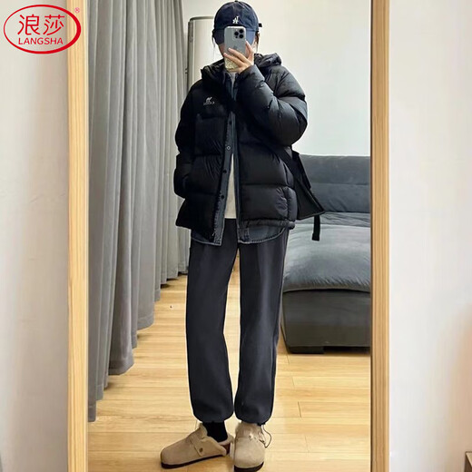 Langsha Velvet Sports Pants Women's Winter 2025 New Thickened High Waist Slim Loose Wide Legs Casual Foot-tie American Style Sweatpants