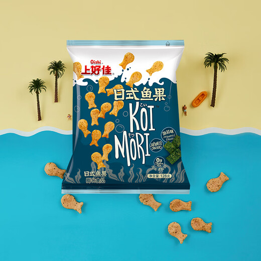 Shanghaojia Japanese fish, fruit and seaweed flavor 128g casual snacks