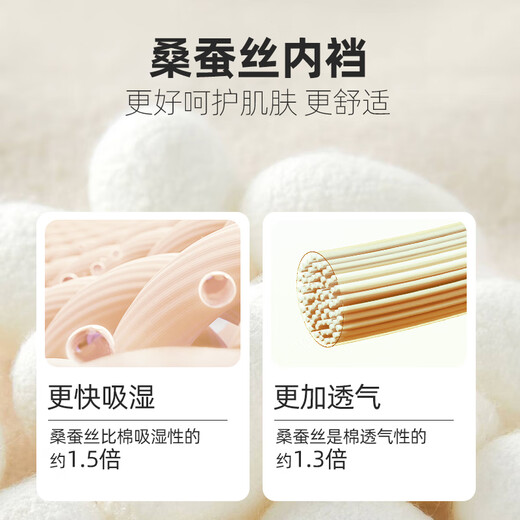 Jingshu cotton Jingdong's own brand cotton 50 count Dudu cotton 10A antibacterial silk crotch mid-waist girls' briefs 6 pairs L