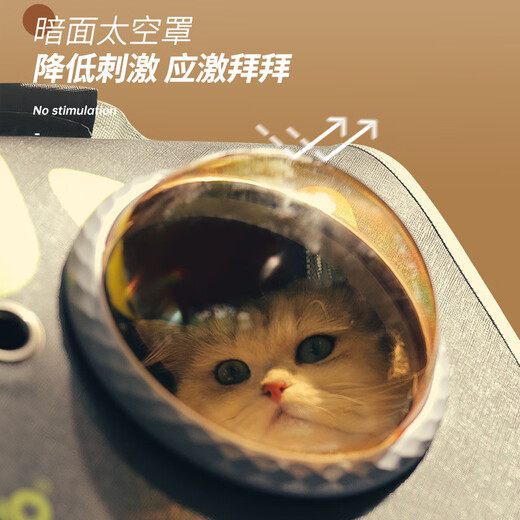 JCZS German brand pet bag cat backpack Teddy outing cat cage dog bag cat bag cat school bag portable breathable space bag-Hanhan Bear 40*27*27CM