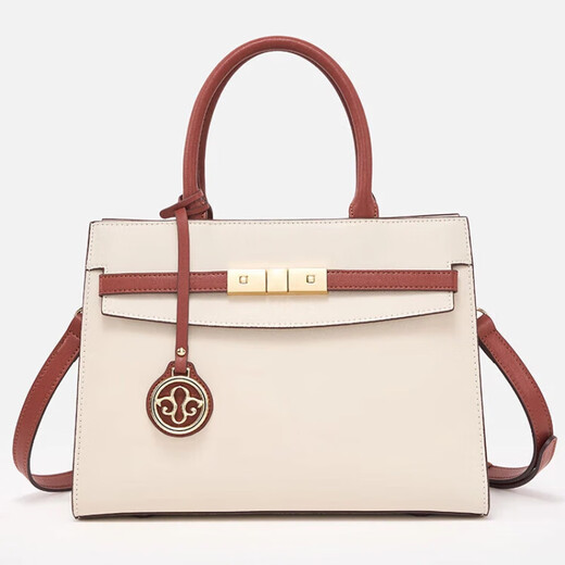 Geshiman (Geshiman) Sac kelly à la mode, polyvalent et haut de gamme pour mère 2025 Nouveau sac de sac pour femmes à la mode sac à bandoulière de grande capacité [boîte cadeau] Beige 7295