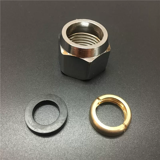 Yusenyi gas pipe 304 stainless steel bellows nut natural gas copper joint thread inner nut 3 points 4 points 6 points 3 points steel nuts 20 pieces (no knocking)