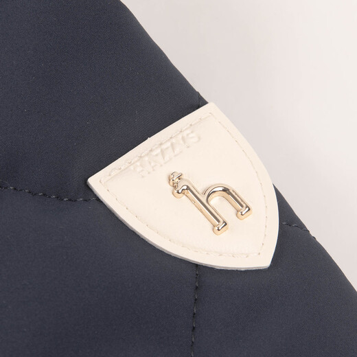 HAZZYS Children's Clothing Girls' Cotton Clothes 2025 Autumn and Winter New Product Comfortable Simple Cotton Clothes Warm Jackets Navy Blue 130