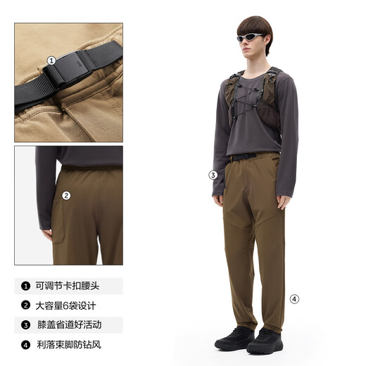 Jiao Nei Hot Leather 503+ Men's Casual Pants Warm Waterproof Sports Cycling Fever 25 Autumn and Winter Men's Tapered Long Pants