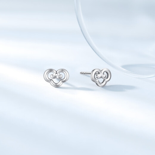 Chao Acer Auspicious Moiré Platinum Earrings PT950 Platinum Earrings for Ear Supporting Chinese Style Gifts for Women Price: One pair, including labor cost 170 yuan (free silicone earplugs) 1.45g