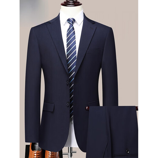 丨Lilang丨2025 Autumn and Winter New Men's Suit Suit Business Casual Professional Wear Formal Tailored Jacket Suit Men GDB/603 Black Suit Suit M 170 105-120Jin Jin equals 0.5 kg