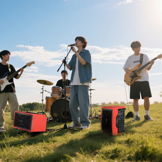 European and American vocal instruments, special portable mobile audio for singing, karaoke, guitar playing, internet celebrity live broadcast, saxophone, electric blowpipe performance, professional outdoor high-power small portable speaker X5 red 3 speakers 150W audio only, no gift package, no microphone