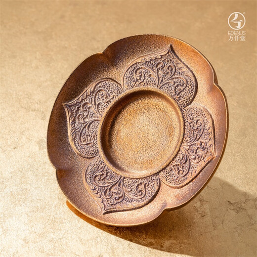 Wanqiantang (Edenus) jointly branded Shaanxi Libo high-end complete set of tea sets, ceramic household covered bowl set, tea cup, accompanying gift box, Tang Dynasty golden bowl, as a gift (white sand glaze) 1 covered bowl, 1 bowl holder, 2 cups and 2 saucers