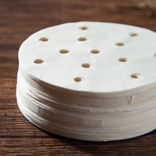 MAXCOOK steamer paper bun pad paper steamed bun paper steamed bun paper non-stick household steamer paper disposable 100 sheets 24cm MCPJ4278