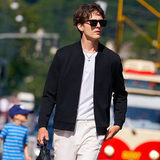 Mr. Bu Bu Fashion Baseball Collar Jacket 2025 Autumn and Winter New Versatile Dark Pocket Jacket Top Men KT16662 Graphite Black L (175)