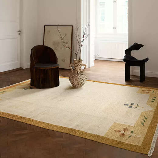 Yonghuan kleberfreier handgefertigter Wollteppich rot Kilim Bohemian Wohnzimmer Tapisserie Nacht