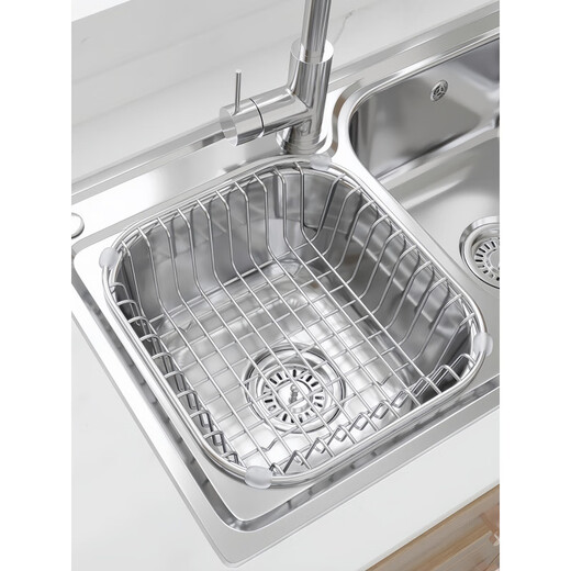 Zwilling German Seiko Japanese imported sink drain basket 304 stainless steel kitchen sink dish rack fruit A1 bold inner diameter 24*24 outer diameter 28*28
