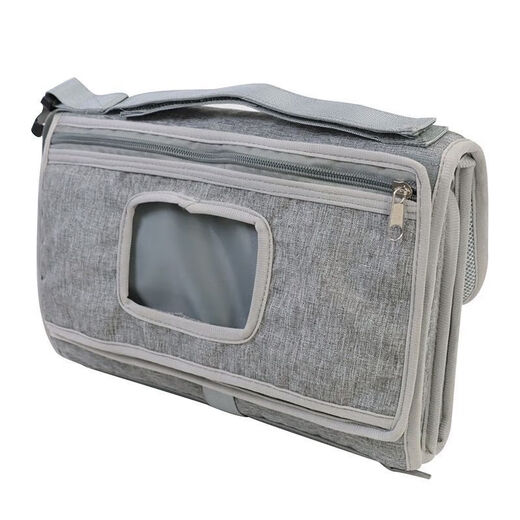 CLCEY hanging newborn diaper pad portable waterproof multi-functional baby diaper changing pad with wet wipes washable gray