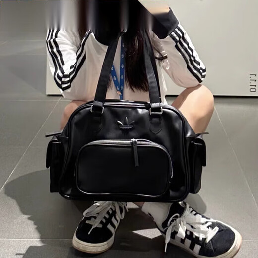 Adidas Sports and Casual Retro PU One-Hohor Crossbody Handbag JV9277 JV9284 JV9283 Brown JV9284 (punto)