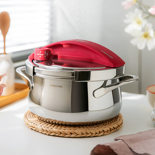 Lingfeng pressure cooker household explosion-proof stainless steel pressure cooker small multi-functional mini one-hand opening and closing gas induction cooker