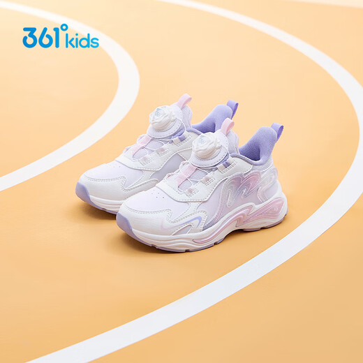 361 Детская спортивная обувь 25 Зимние кроссовки для девочек с легкой подушкой Кожаная ручка с пряжкой Повседневные кроссовки Фиолетовый 32