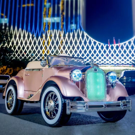 Segas double children's electric car four-wheel stroller baby remote control car children's classic car toy car can sit painted pink + rear tow + 280 yuan 12V12 Chaowei battery 550