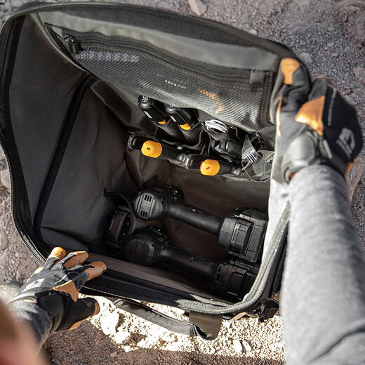 Tuobide 45-degree opening waterproof hard bottom multifunctional tool box large capacity portable storage electrician repair tug bag 14-inch hard bottom tug bag TB-CT-61-14