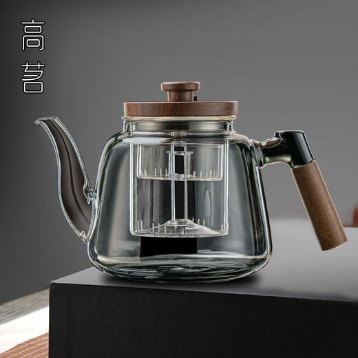 Gaoming's new side-handled teapot glass teapot single pot thickened high-temperature resistant electric ceramic stove boiling water teapot boiling kettle Hexu teapot 1000ml