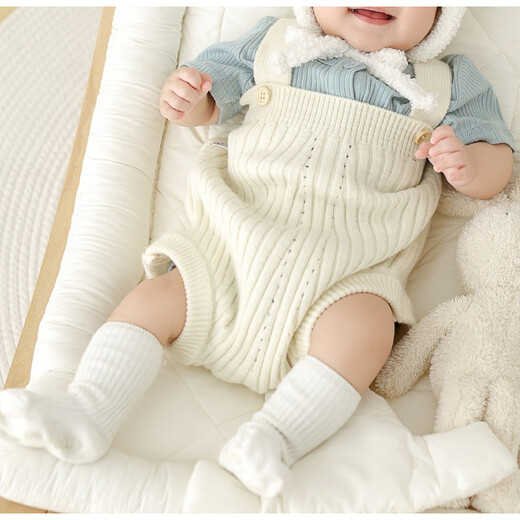 Sailotou children's photography clothing props bear documentary style theme baby's 100-day photo one-year-old photo clothing layout LKZ01 inner wear + overalls + socks 66 size