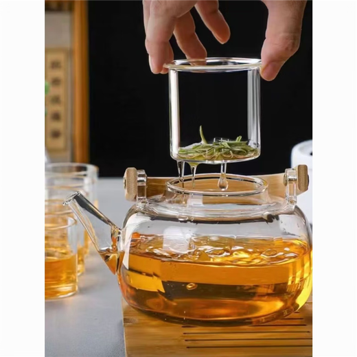 Thickened heat-resistant glass stove-cooking teapot, electric ceramic stove, special tea-making device, household lifting beam boiling water teapot set 1000ml ml lifting beam kettle