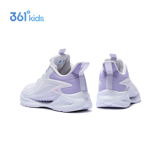 361°风透6.0儿童跑鞋25冬男女小中大童轻弹缓震旋钮运动鞋 紫35